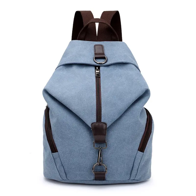 Women Canvas Backpack Retro Casual College Style Grey