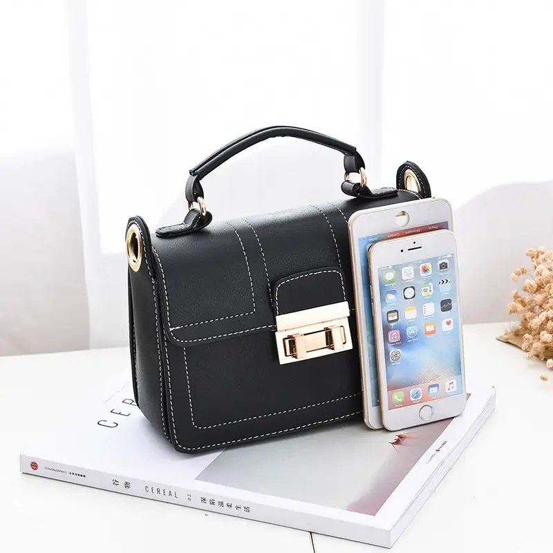 Black Crossbody Bag Women's Polyester Daily Use