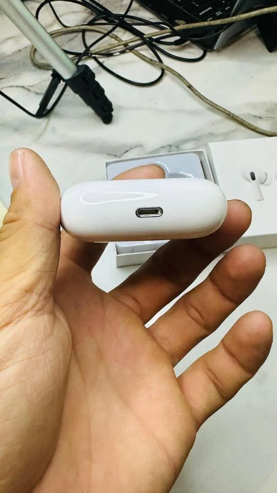 White Active Noise Cancelling Airpods Bluetooth 5.3