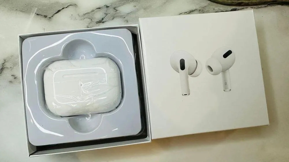 White Active Noise Cancelling Airpods Bluetooth 5.3