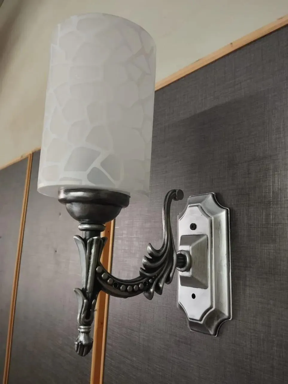 Modern White Quartz Wall Lamp ABS Plastic DIY Installation