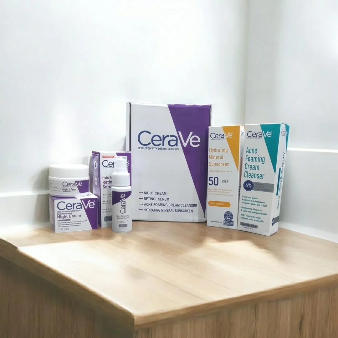 CeraVe Whitening Brightening 4-Piece Facial Kit for All Skin Types