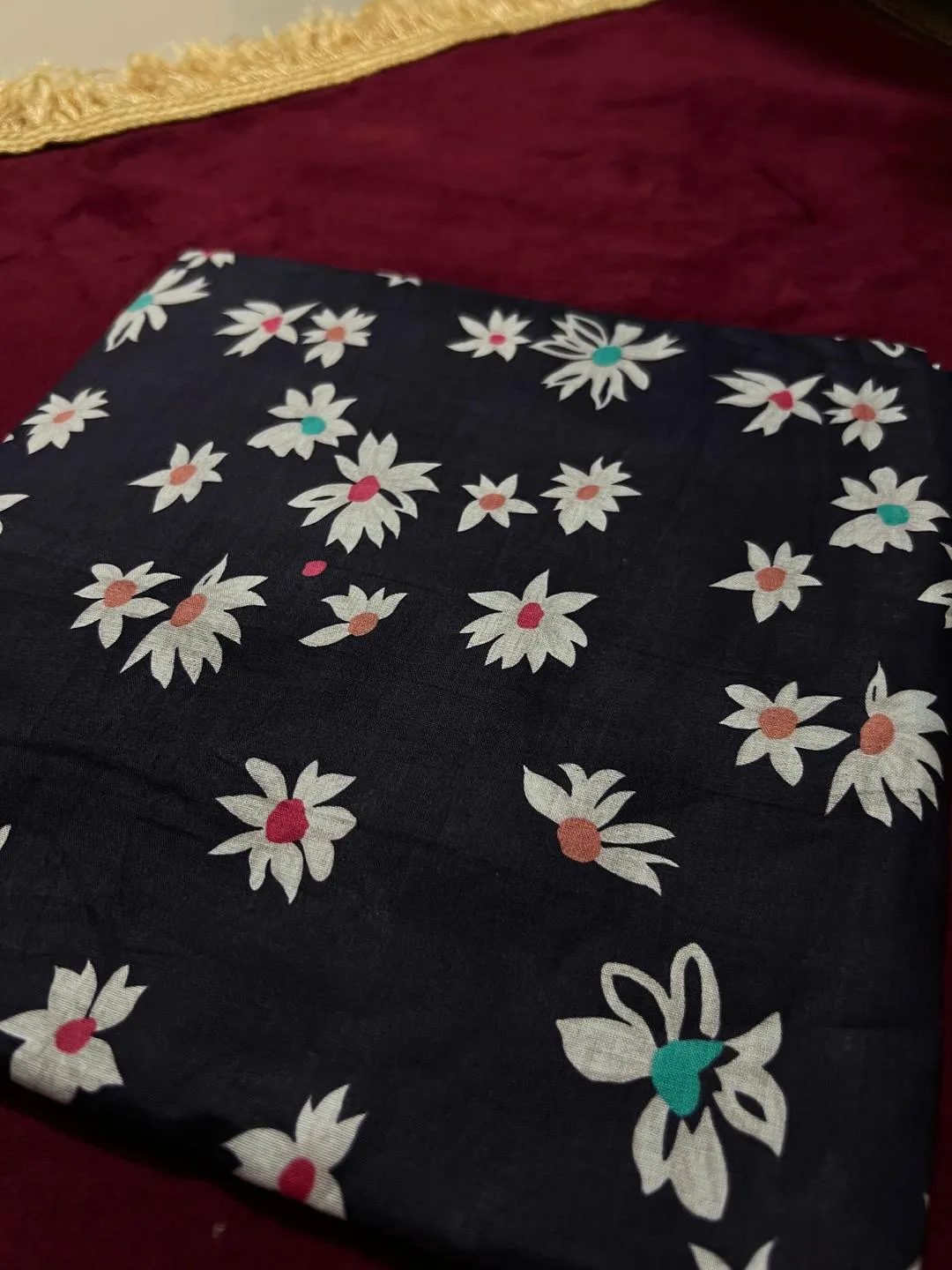 Black Printed Lawn 3 Pcs Women Suit with Dupatta