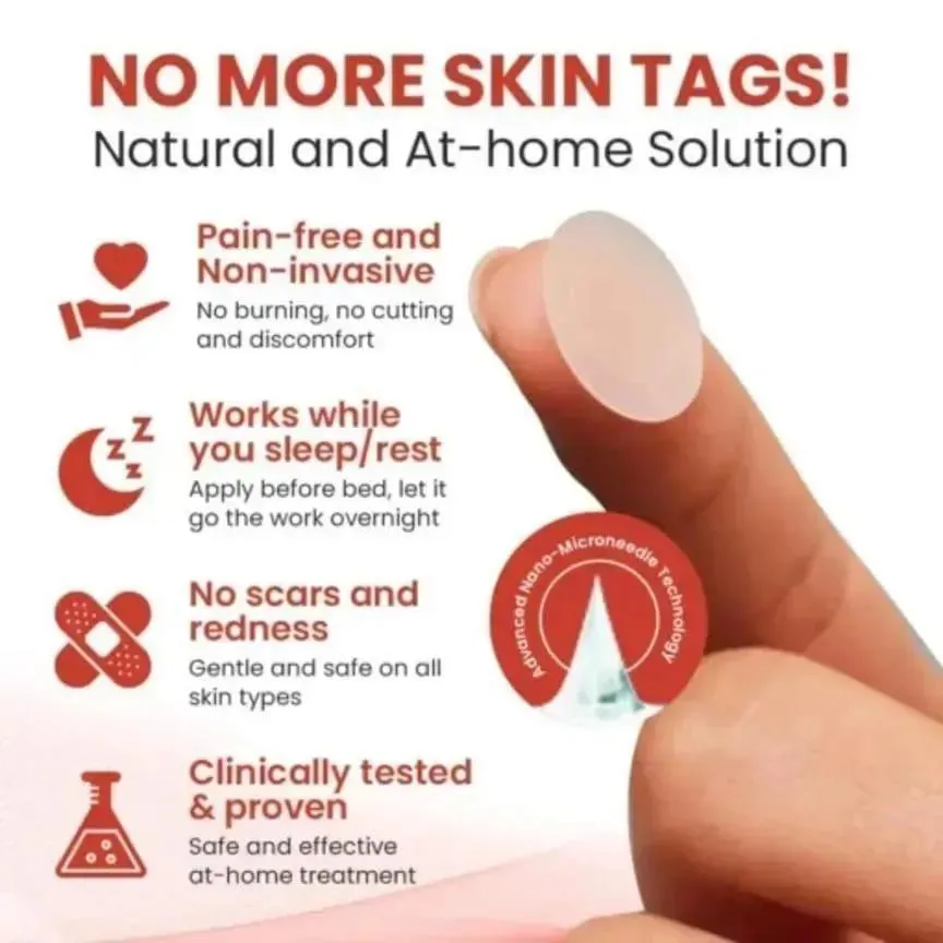 DermaSmooth Skin Tag Remover Patch White 40pcs