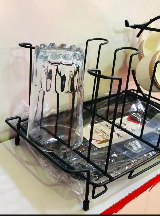 Modern Kitchen Rack Black Metal Hooks for Small Spaces