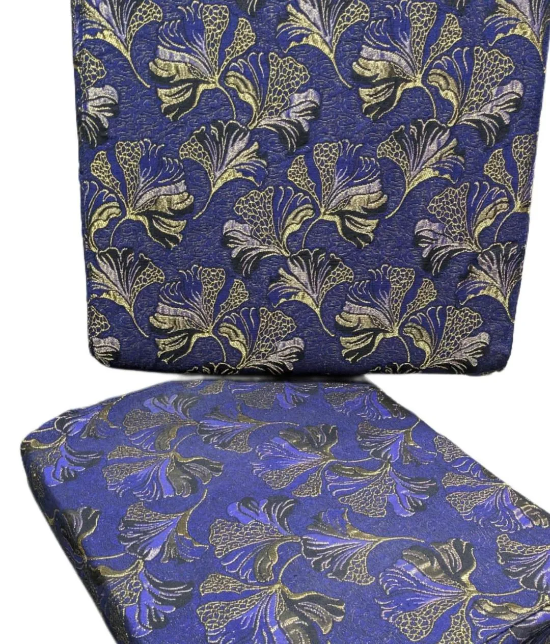Blue Velvet Jacquard Cushion Covers 10 Pcs Set