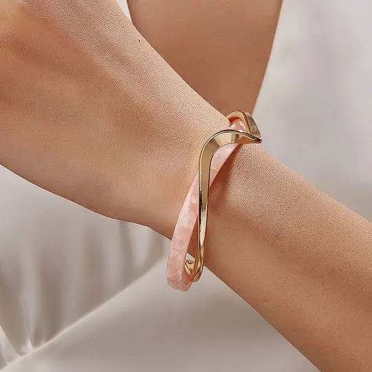 Rose Gold Zircon Bracelets Set for Women