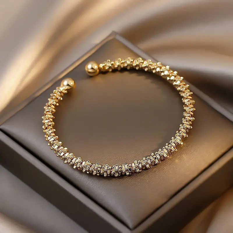 Rose Gold Zircon Bracelets Set for Women