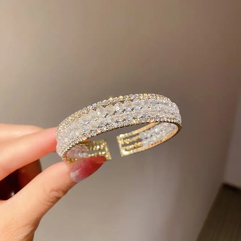 Rose Gold Zircon Bracelets Set for Women