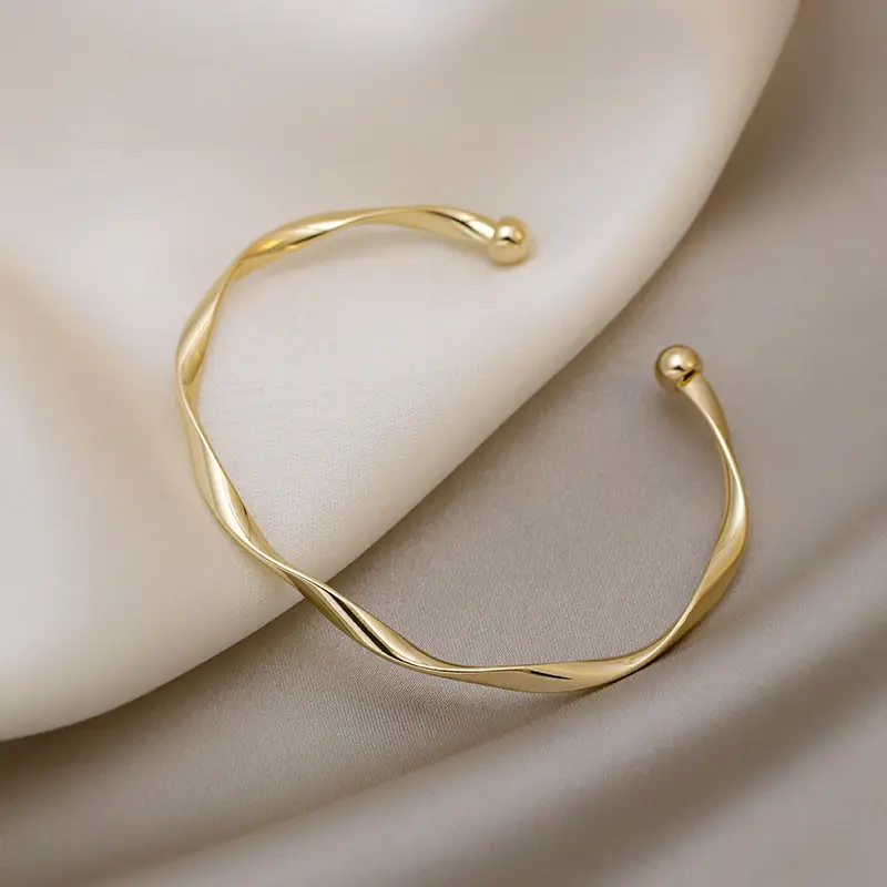 Rose Gold Zircon Bracelets Set for Women