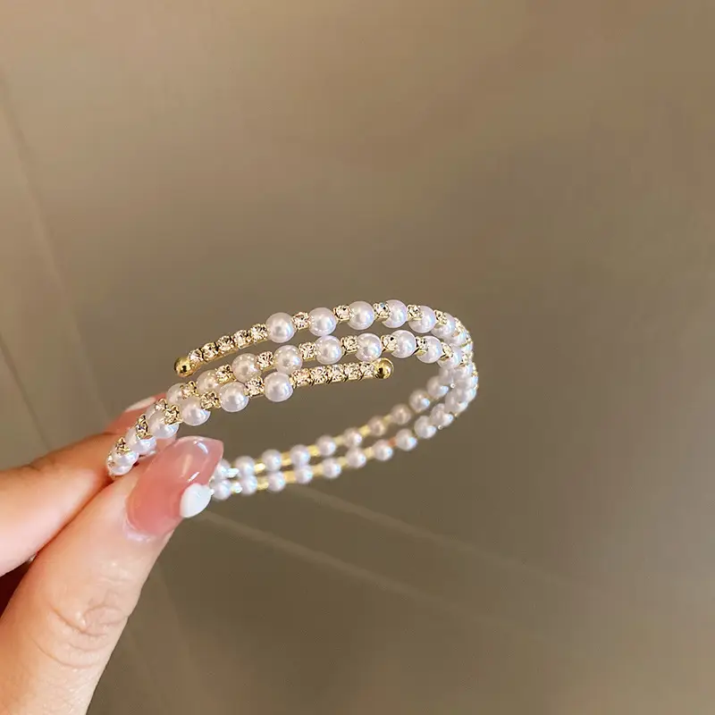 Rose Gold Zircon Bracelets Set for Women