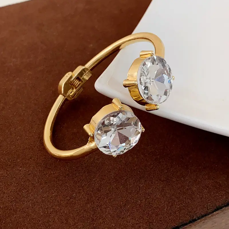 Rose Gold Zircon Bracelets Set for Women