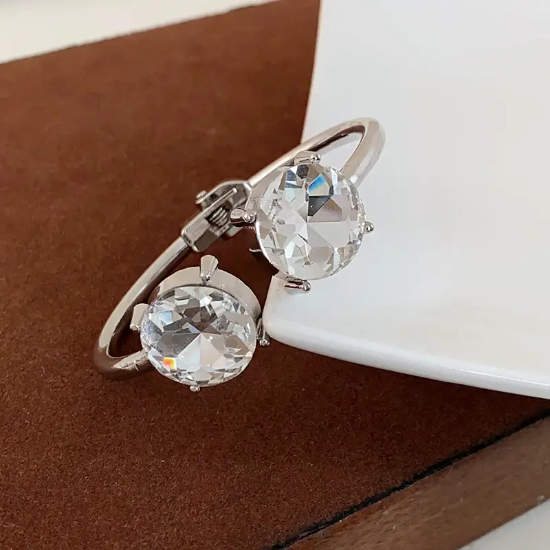 Rose Gold Zircon Bracelets Set for Women