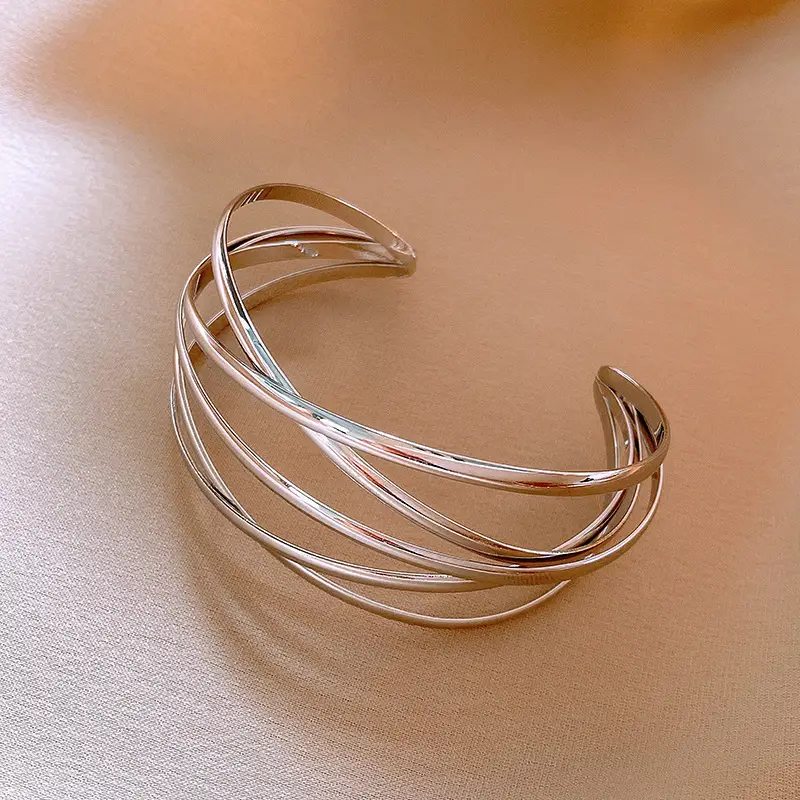 Rose Gold Zircon Bracelets Set for Women