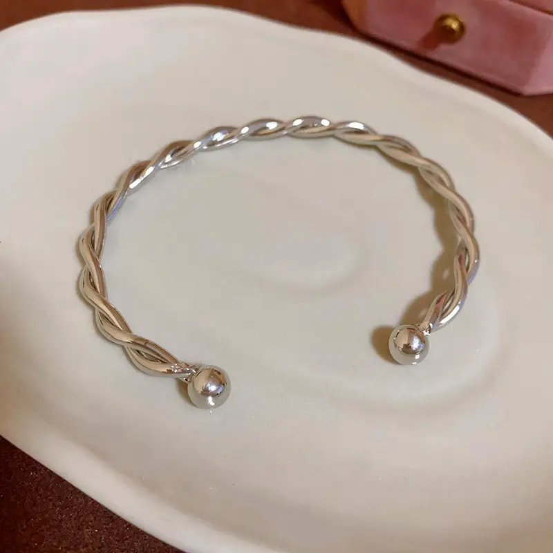 Rose Gold Zircon Bracelets Set for Women