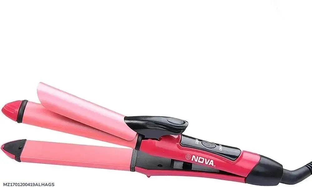 Nova 2 in 1 Hair Straightener Pink Black ABS