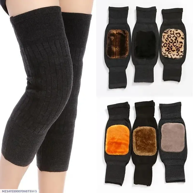Knee-Length Wool Leg Warmers for Women & Men
