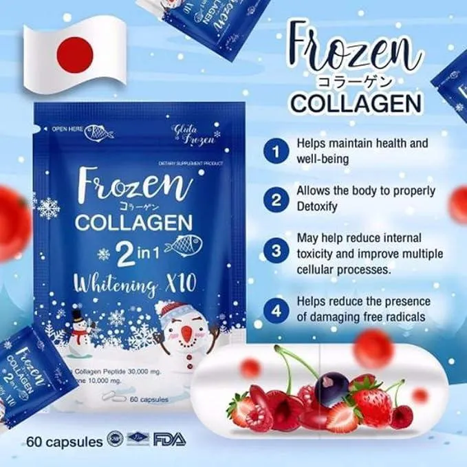 Frozen Collagen Whitening Capsules 60ct for All Skin Types