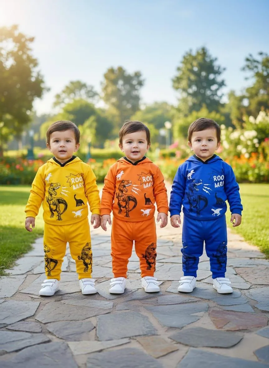 2 Pcs Random Men's Hooded Sweatshirt Set