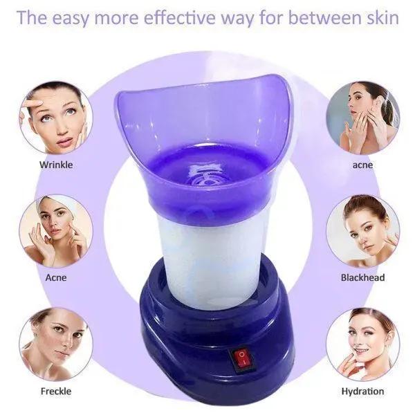 Blue Facial Steam Inhaler for Skin Hydration & Airway Clearing