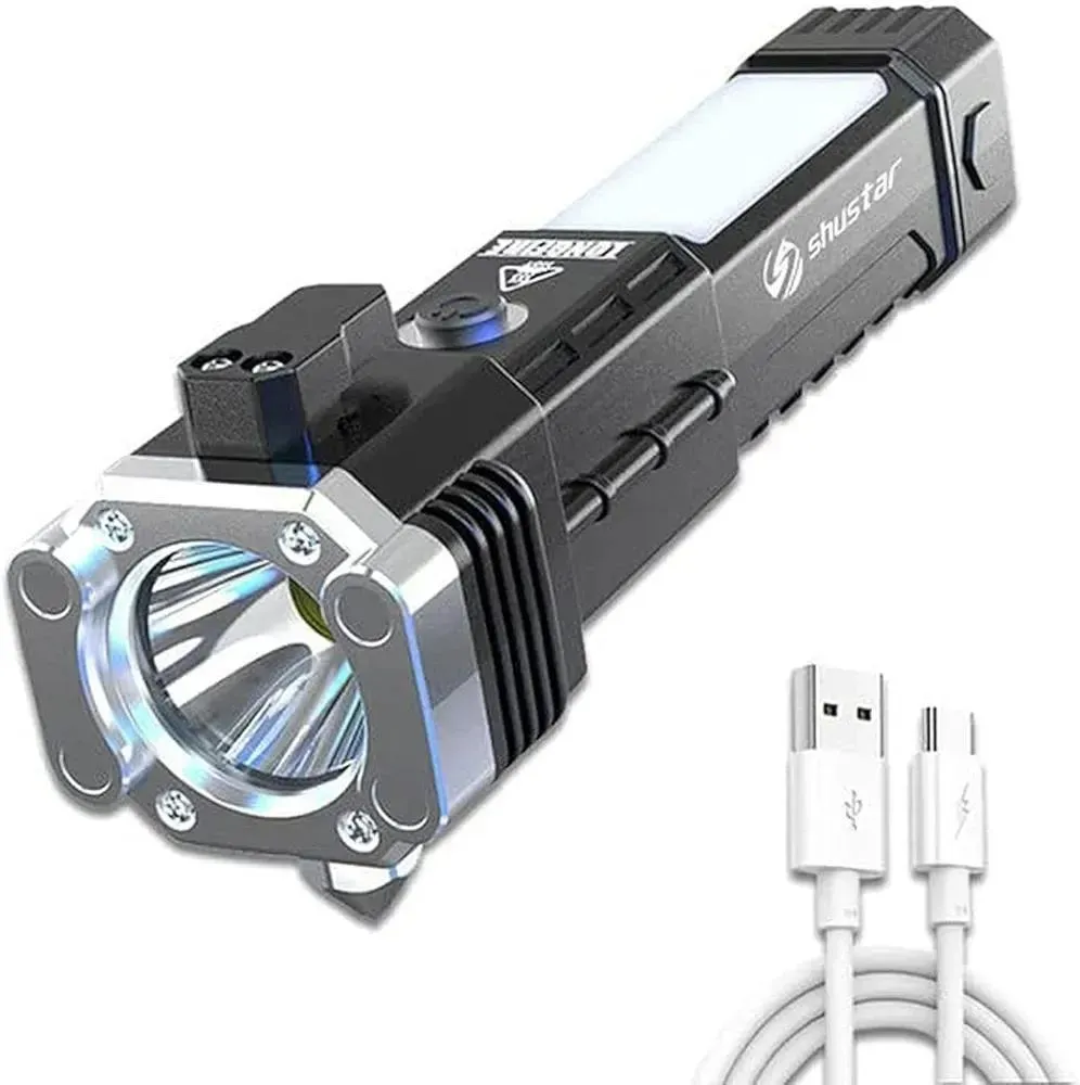 LED Rechargeable Hammer Torch for Home Office Outdoor Use