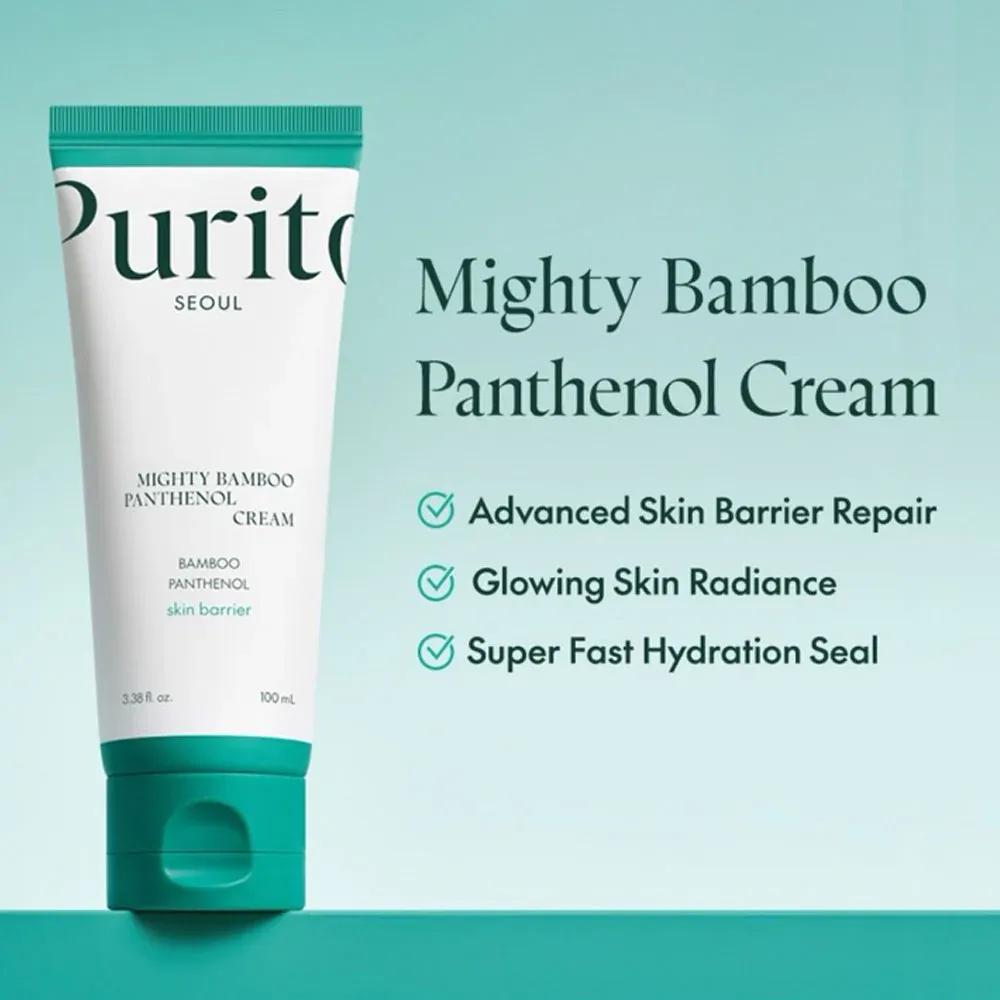 Purito Mighty Bamboo Panthenol Cream 100ml All Skin Types Hydrating Brightening