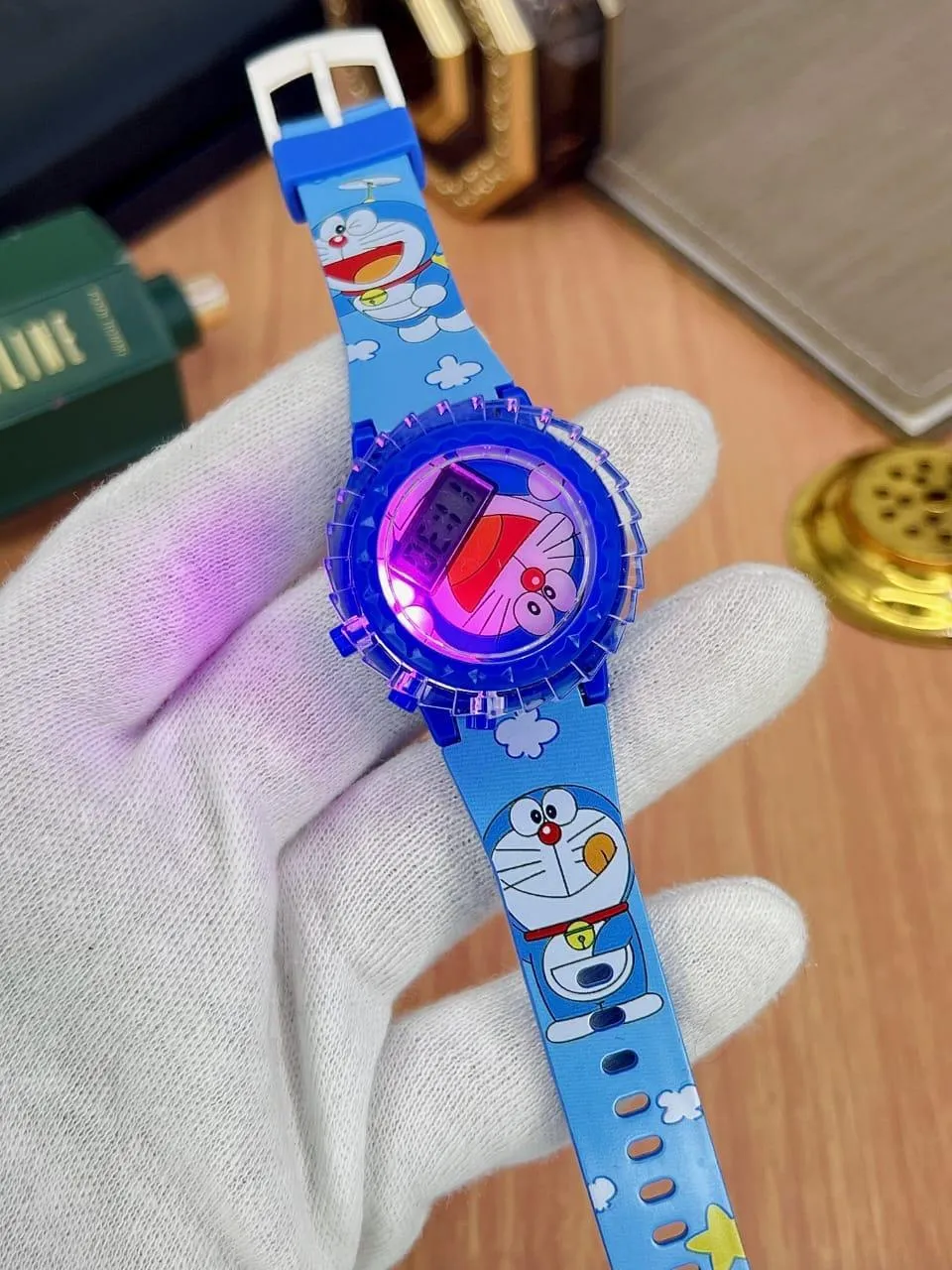 Kids Spinner Watches Spider-Man Frozen Doraemon Batman Minnie Mouse