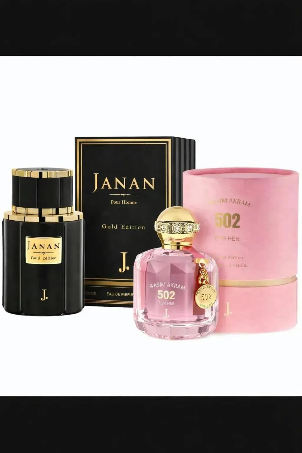 Janan Gold & Wasim Akram 502 Perfume Set for Her & Him