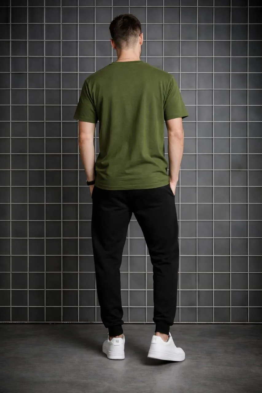 Men Printed 2-Piece Track Suit Green Black XL to 2XL
