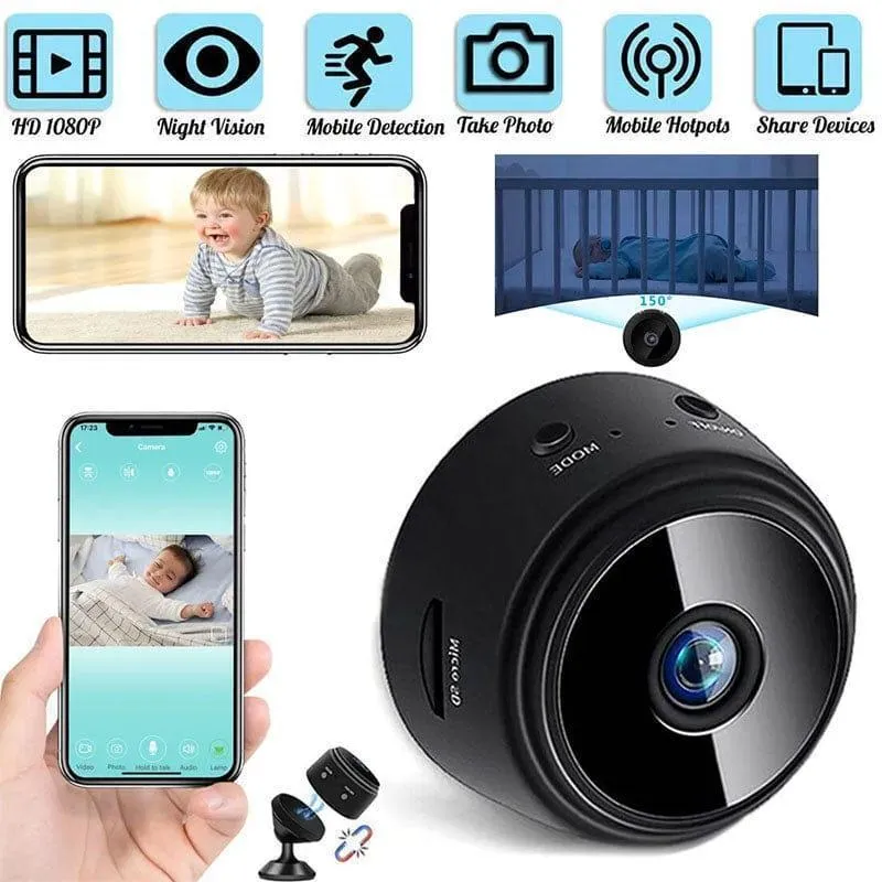 Mini WiFi Camera for Home Security & Live Streaming