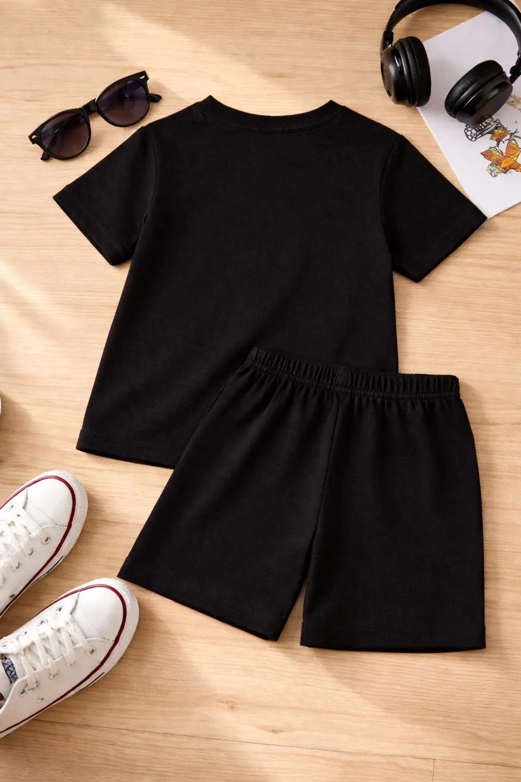 Kids King Crown Tracksuit Set Black Polyester 1-12Yrs