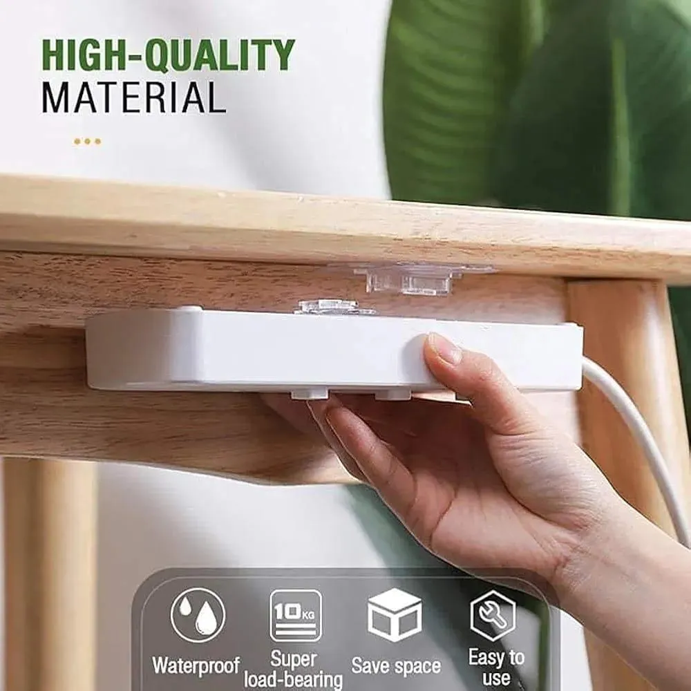 Double Sided Self Adhesive Hooks White Plastic
