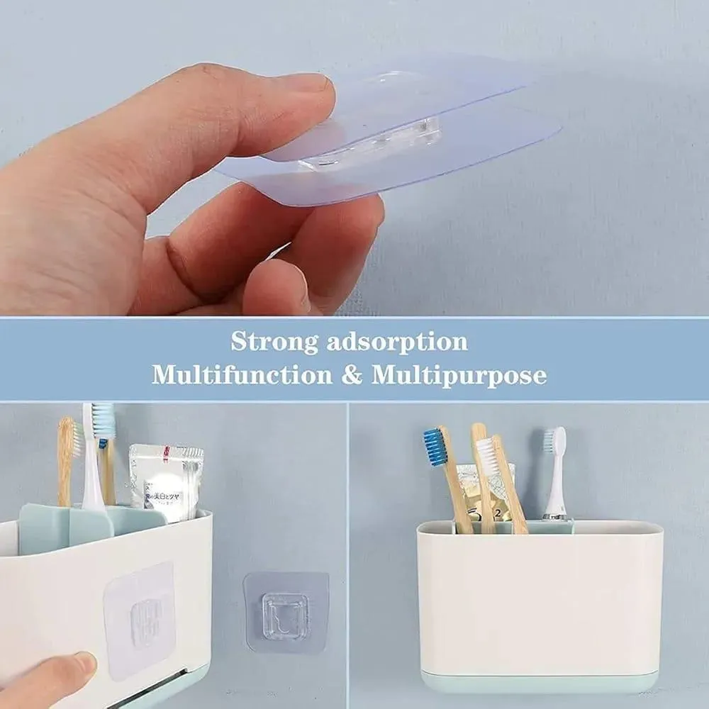 Double Sided Self Adhesive Hooks White Plastic