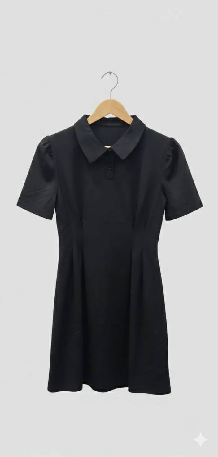 Black A-Line Frock for Girls 5-10 Years
