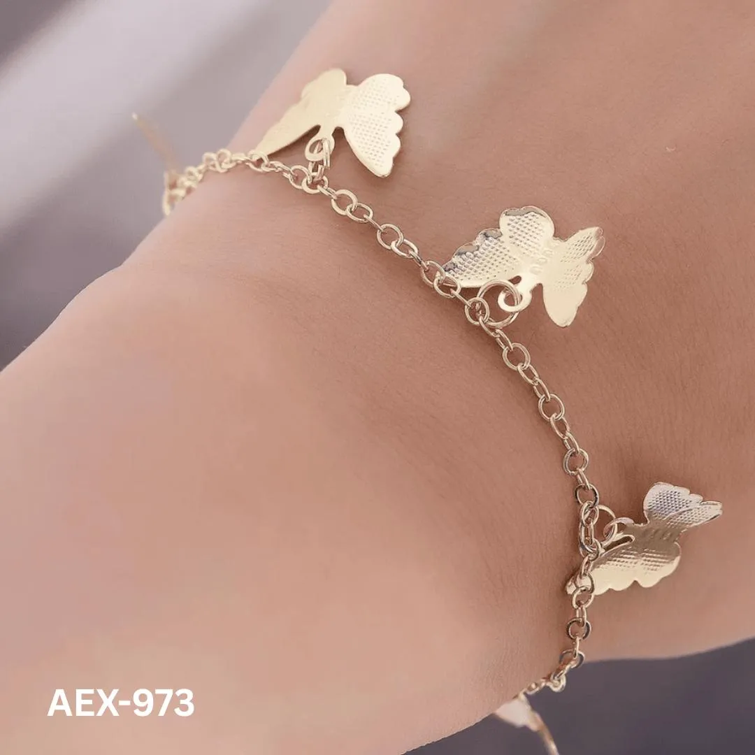 Golden Butterfly Chain Bracelet for Women