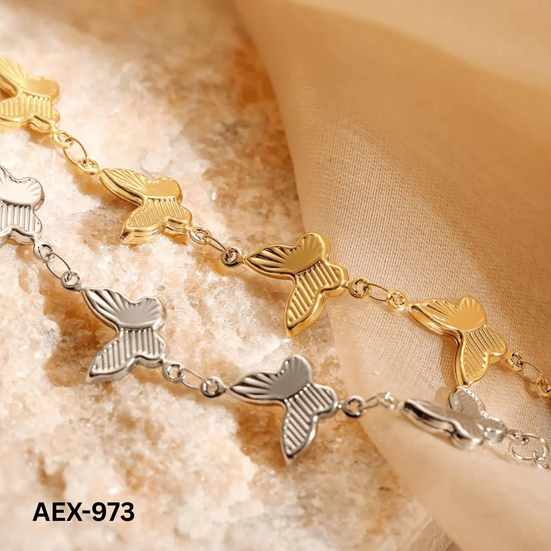 Golden Butterfly Chain Bracelet for Women