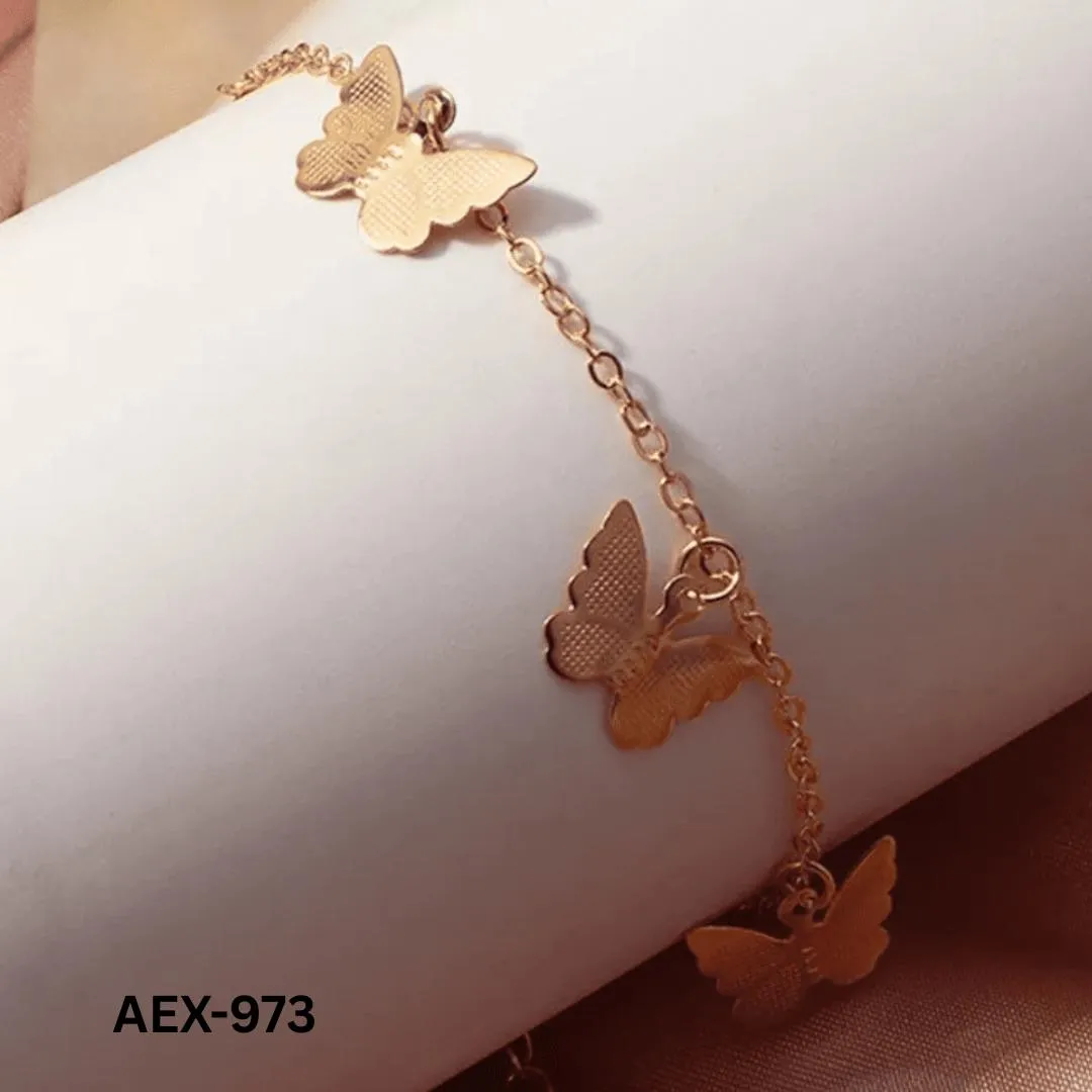Golden Butterfly Chain Bracelet for Women