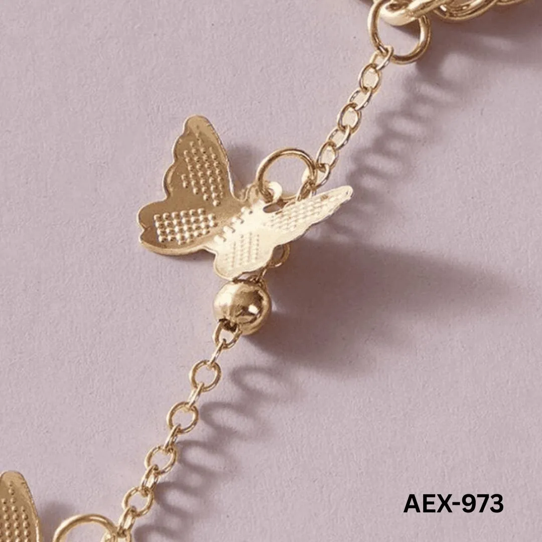 Golden Butterfly Chain Bracelet for Women