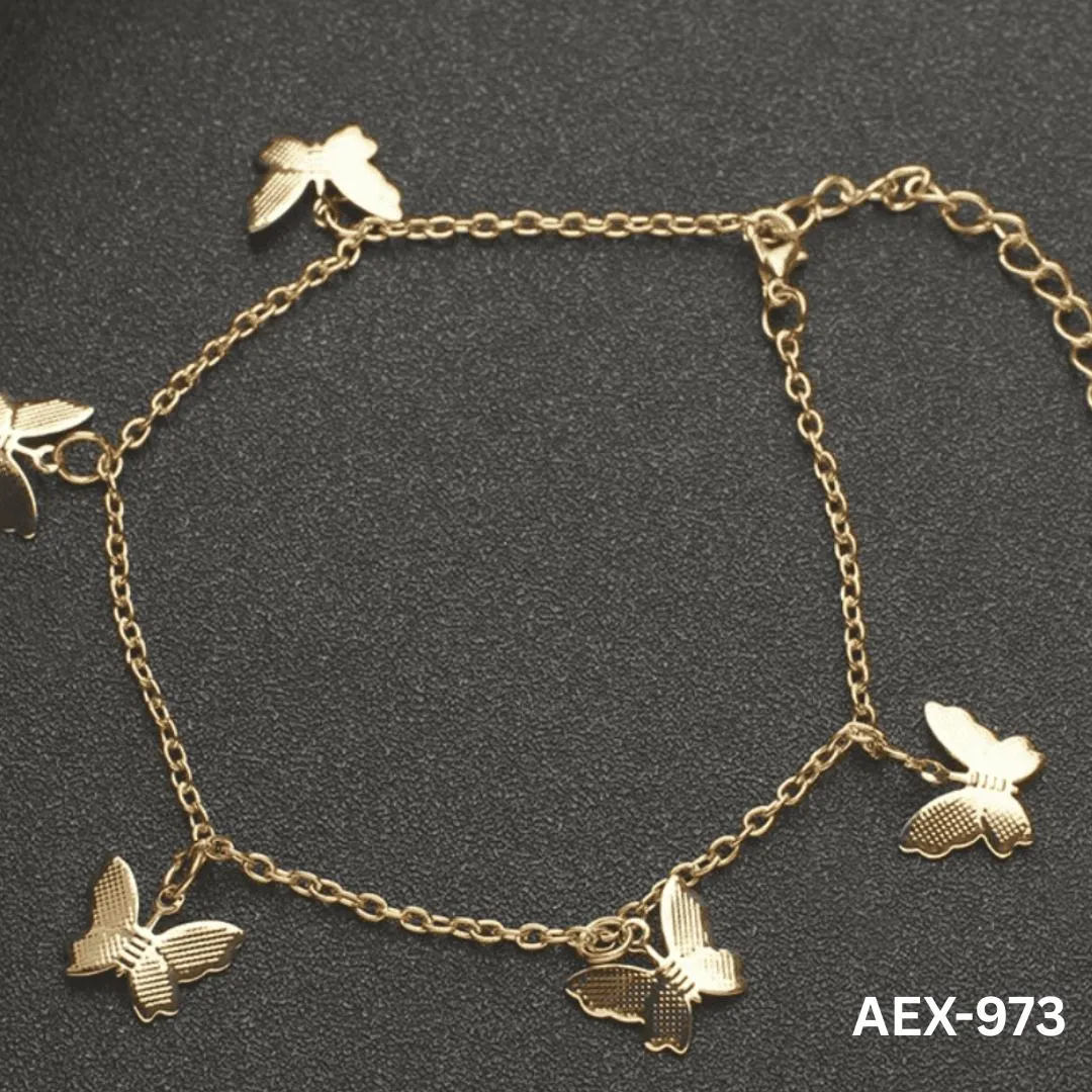 Golden Butterfly Chain Bracelet for Women