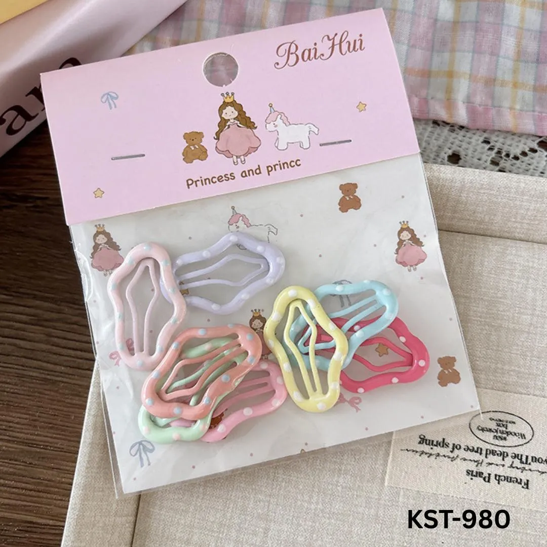 Handmade Hairpins Multicolor Alloy Pack of 4