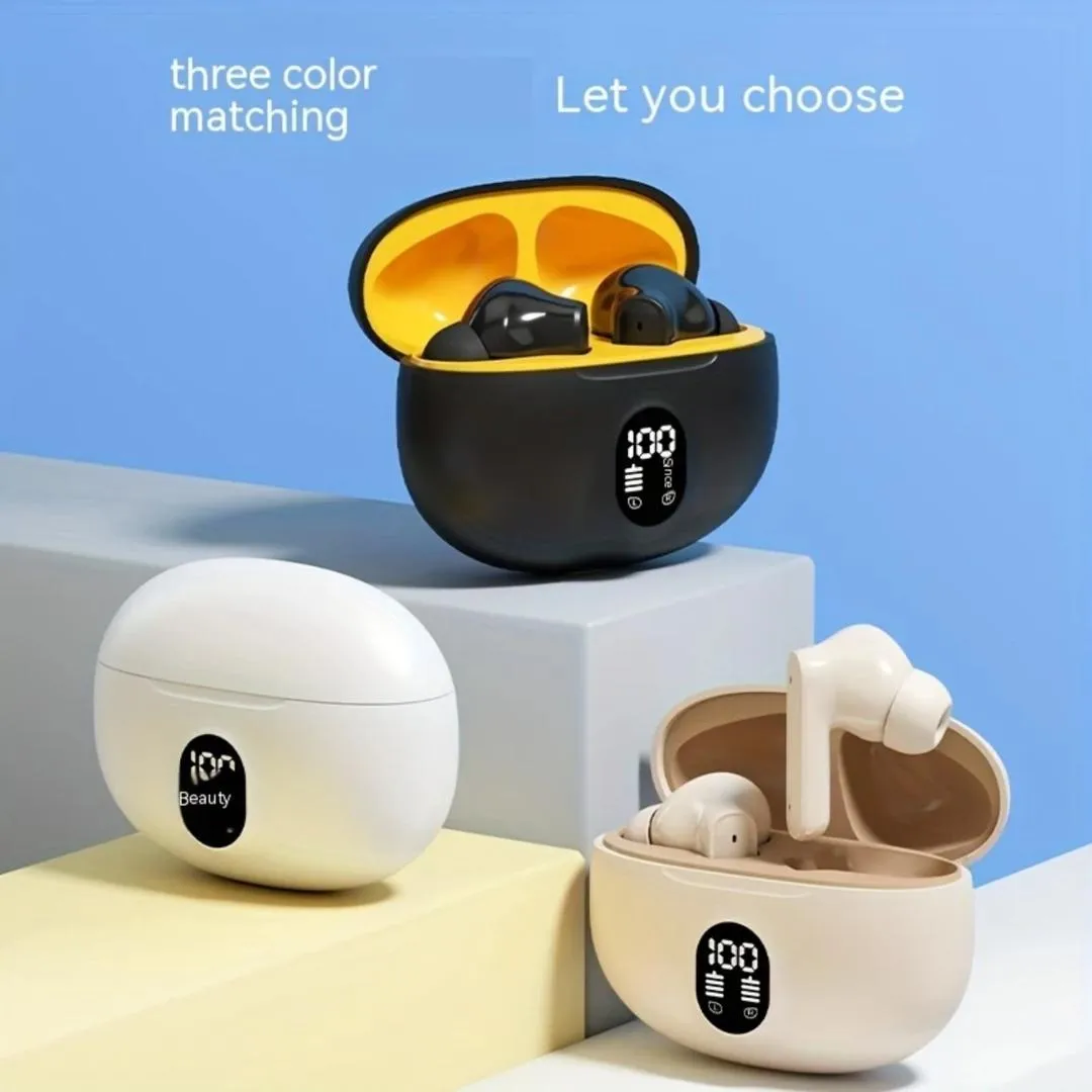 Crystal Clear Wireless Earbuds with Noise Cancellation & 24Hr Case