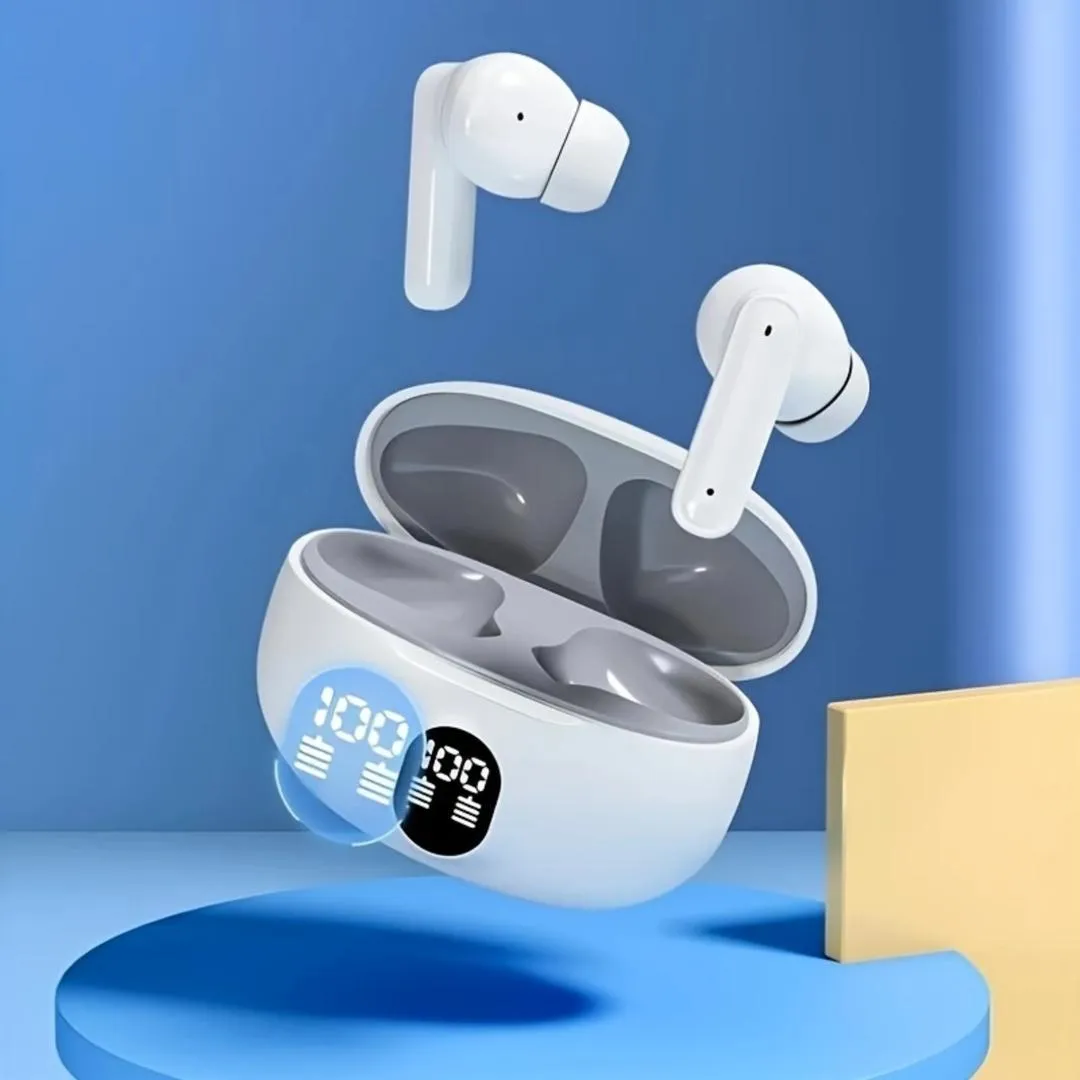 Crystal Clear Wireless Earbuds with Noise Cancellation & 24Hr Case