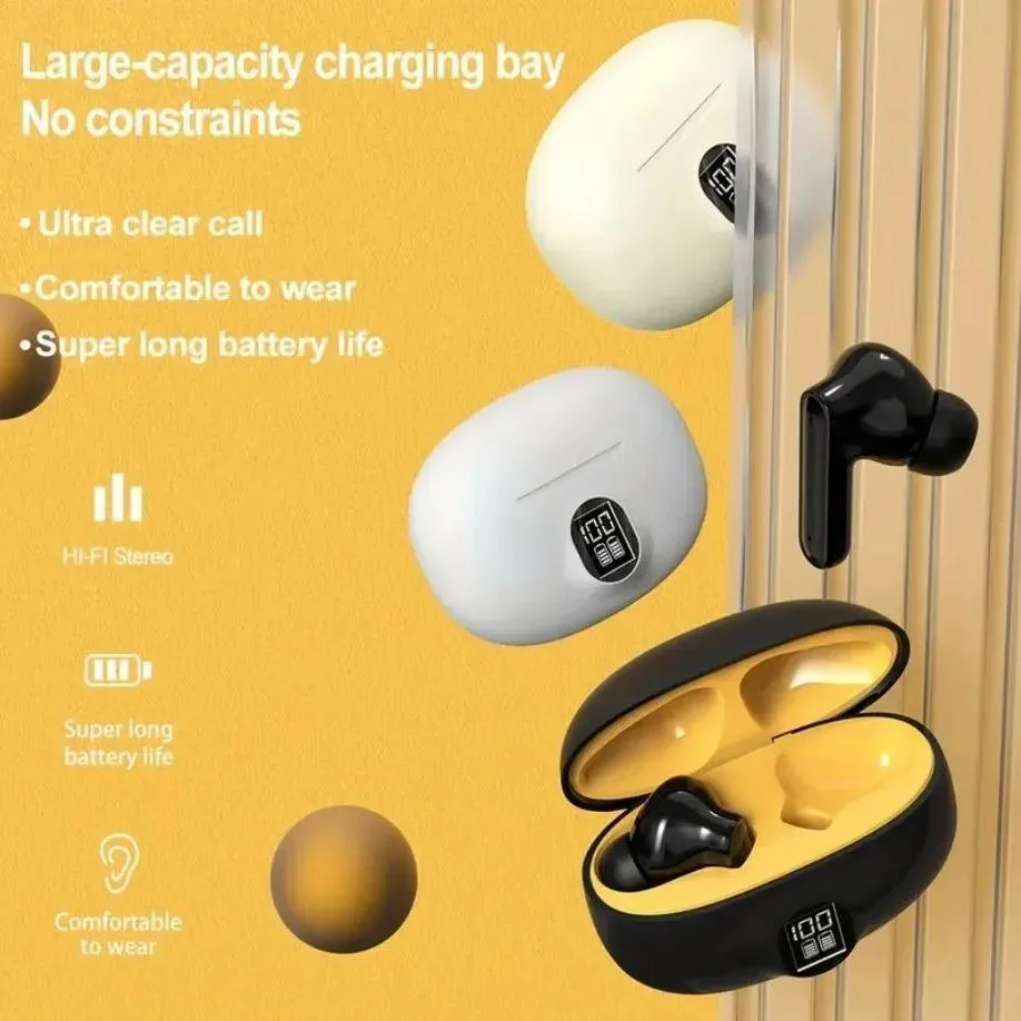 Crystal Clear Wireless Earbuds with Noise Cancellation & 24Hr Case