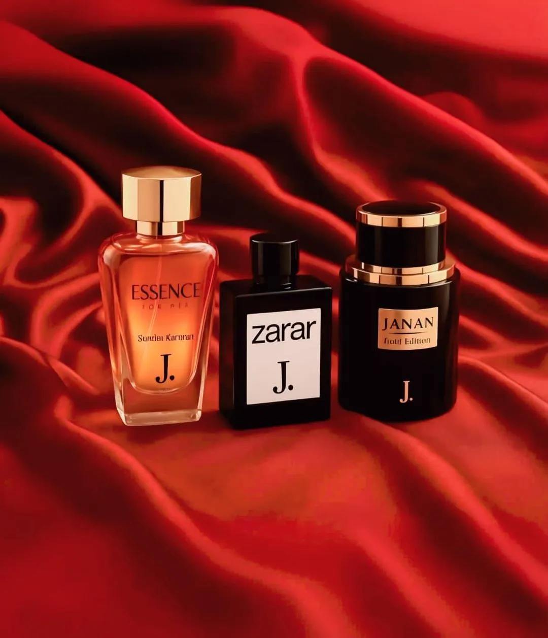 Janan Zarar Essense Unisex Perfume Set 3 Pcs Black