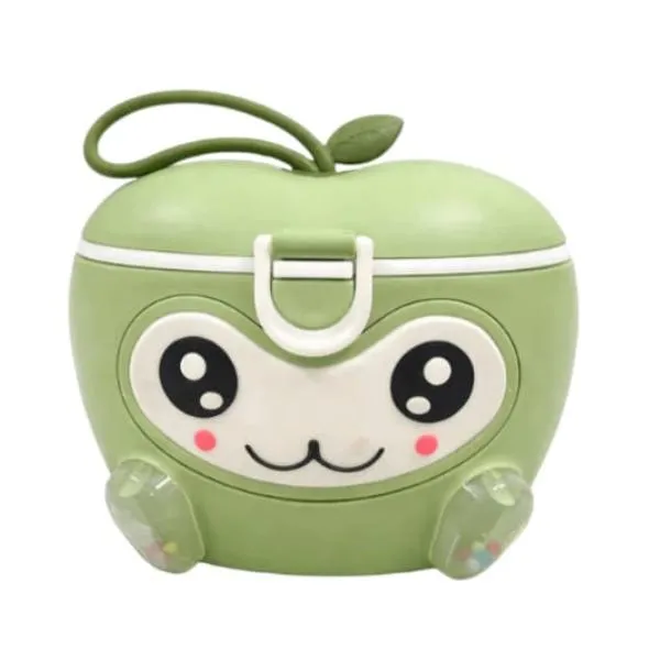 Yellow Apple Shape Milk Container with Cute Face