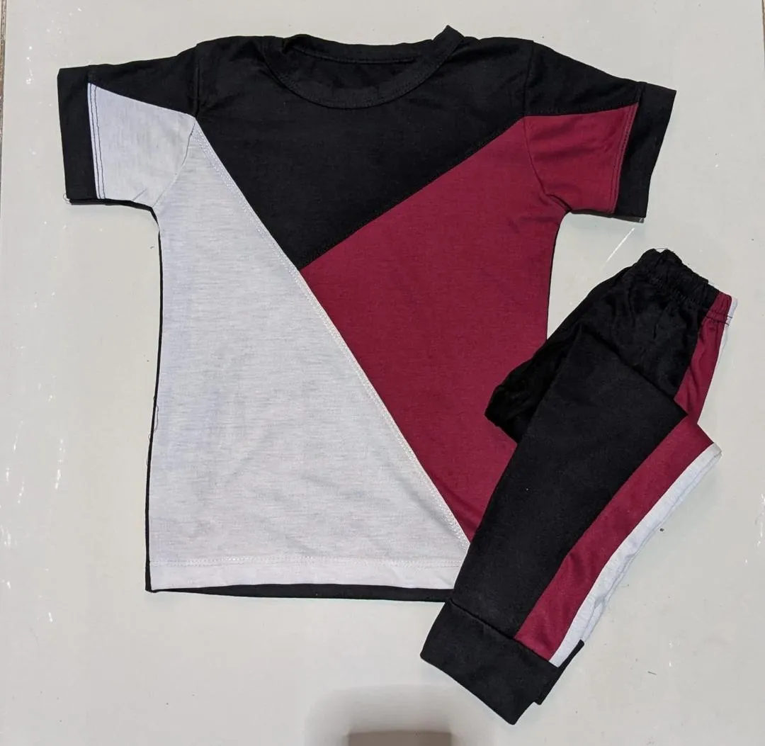 Women's Black Red White Track Suit Set with Shoes