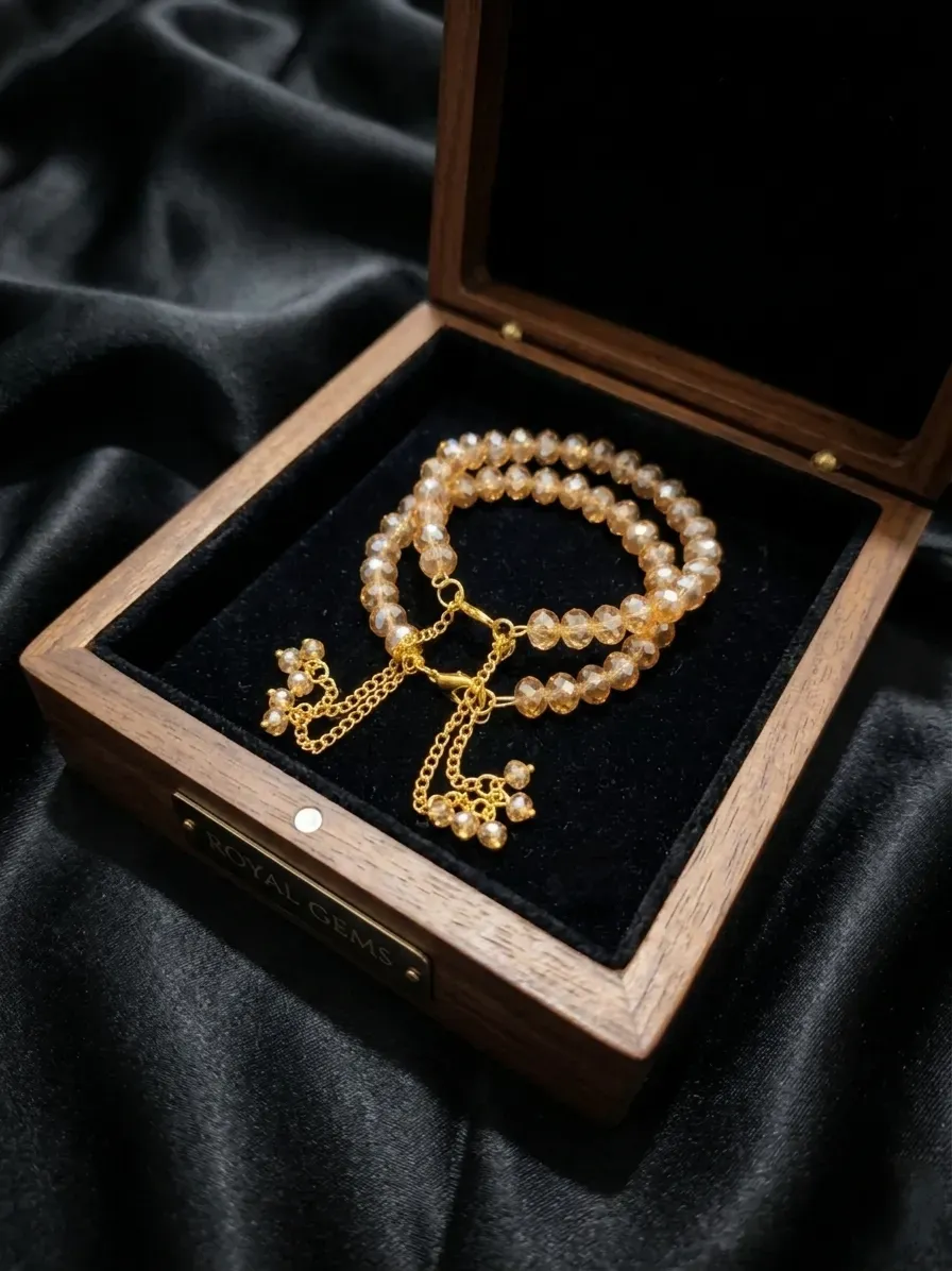 Adjustable Pearl Chain Bracelet Set for Women