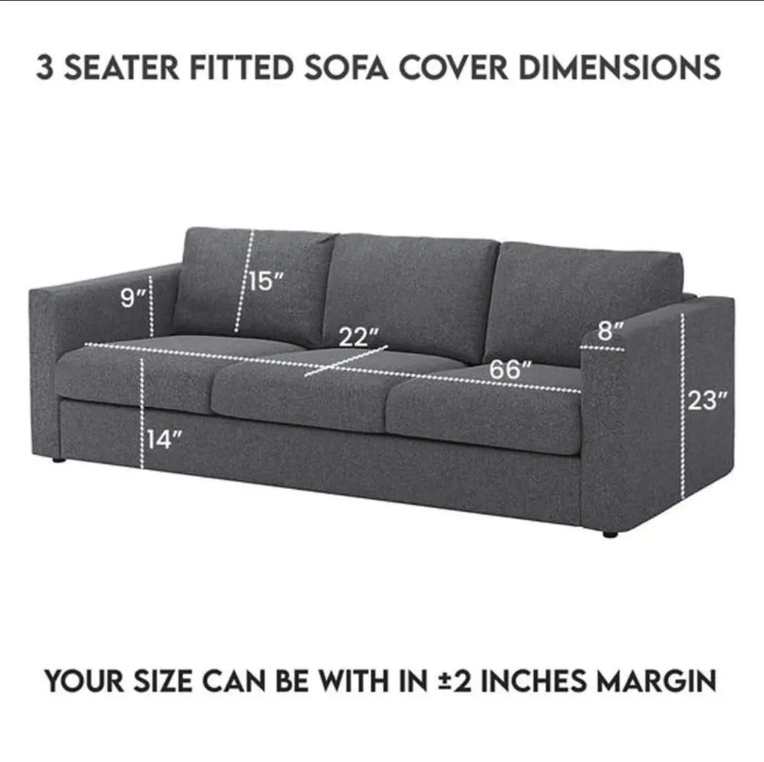 Velvet Textured Sofa Cover Mustard 5 Seater