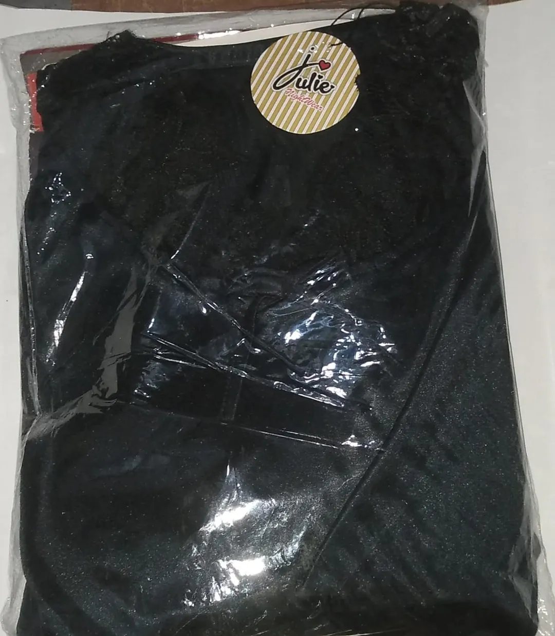 Women Silk Night Suit Black 2 Pcs V-Neck
