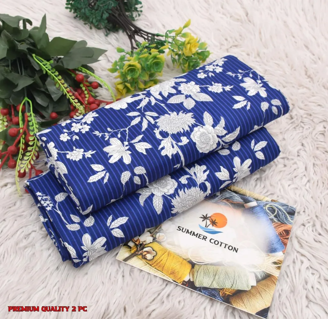 Stylish 2 Pcs Women's Unstitched Printed Suit